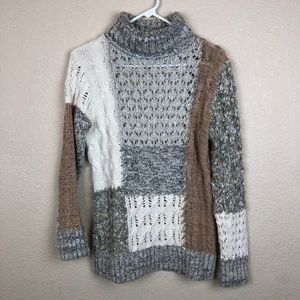 Coldwater Creek Grey Multicolor Sweater Size: 8